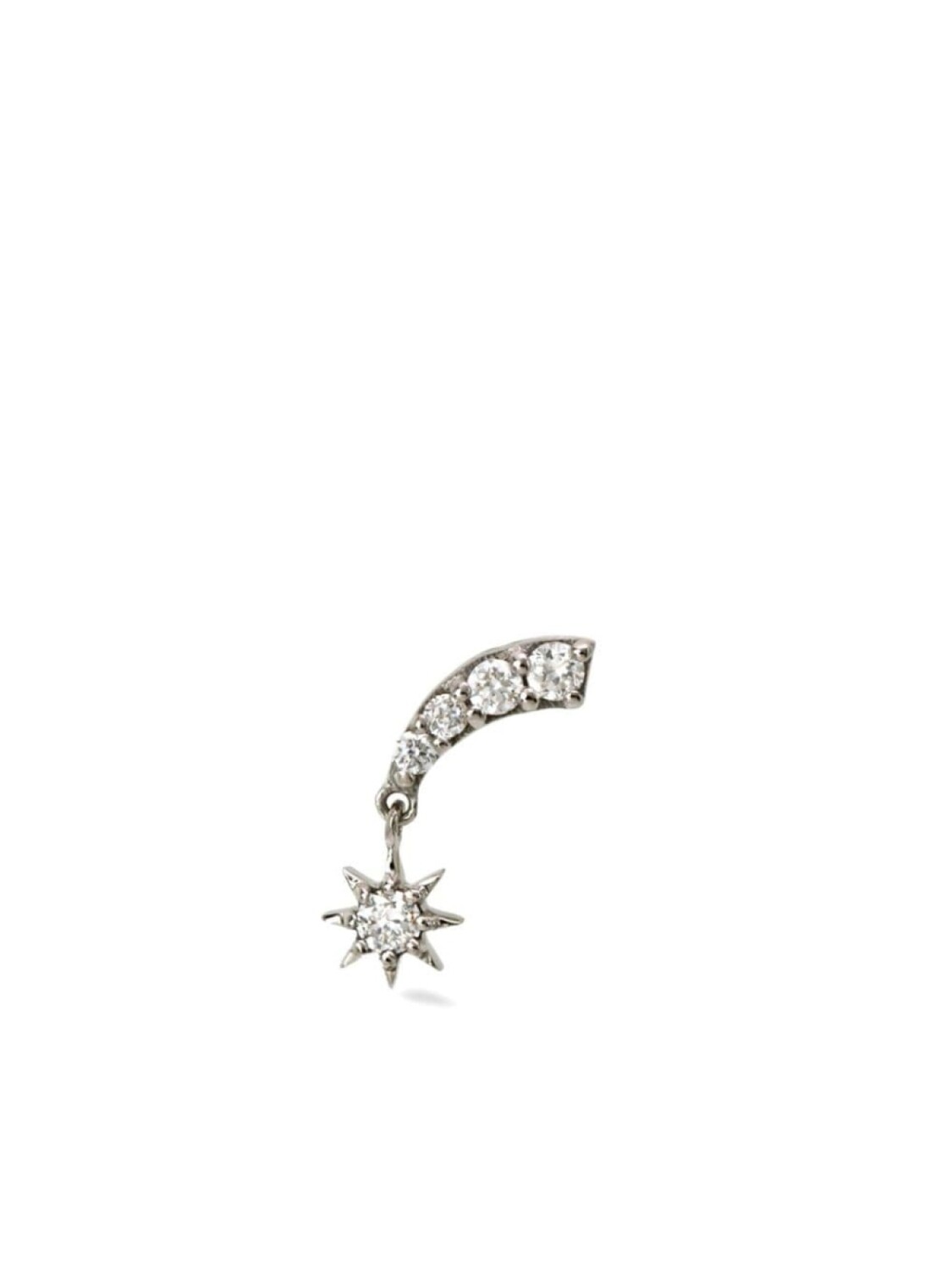 

Серьга-гвоздик Starburst из белого золота с бриллиантами Lark & Berry, серебряный