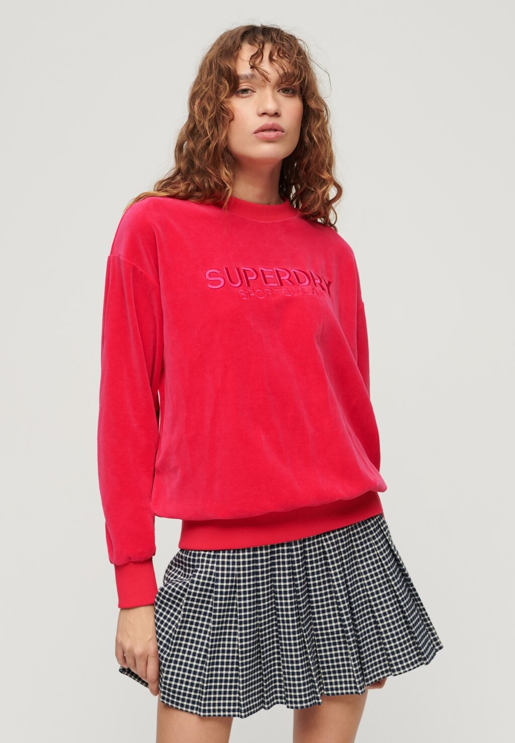 

Толстовка GRAPHIC BOXY CREW Superdry, цвет highland berry pink