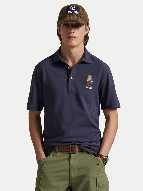 

Поло custom slim fit 710P00083001 Polo Ralph Lauren, синий