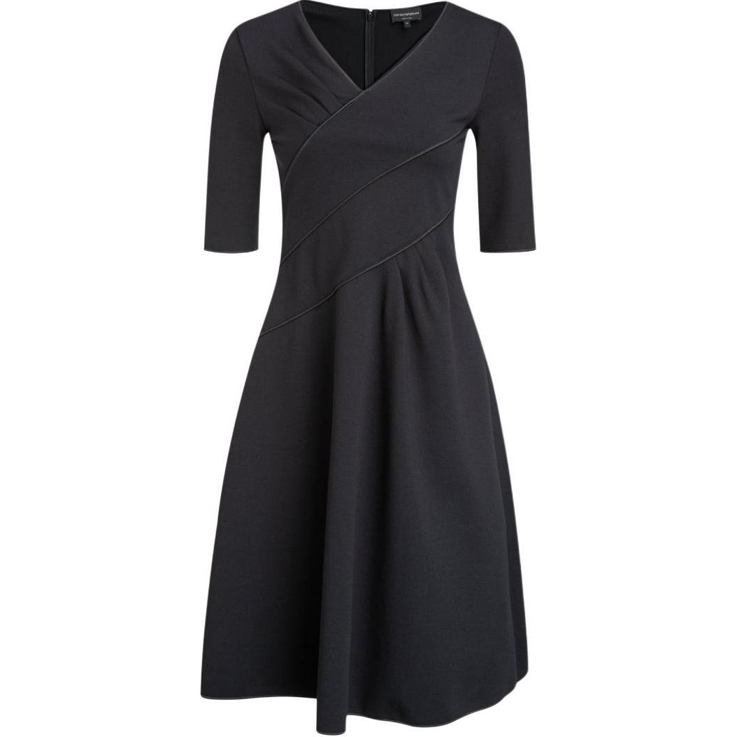 

EMPORIO ARMANI Длинное платье с рукавами женское черное