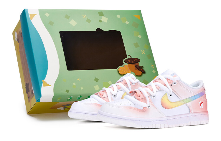 

Кроссовки Nike Dunk Skateboard Shoes Women's Low-Top White Pink
