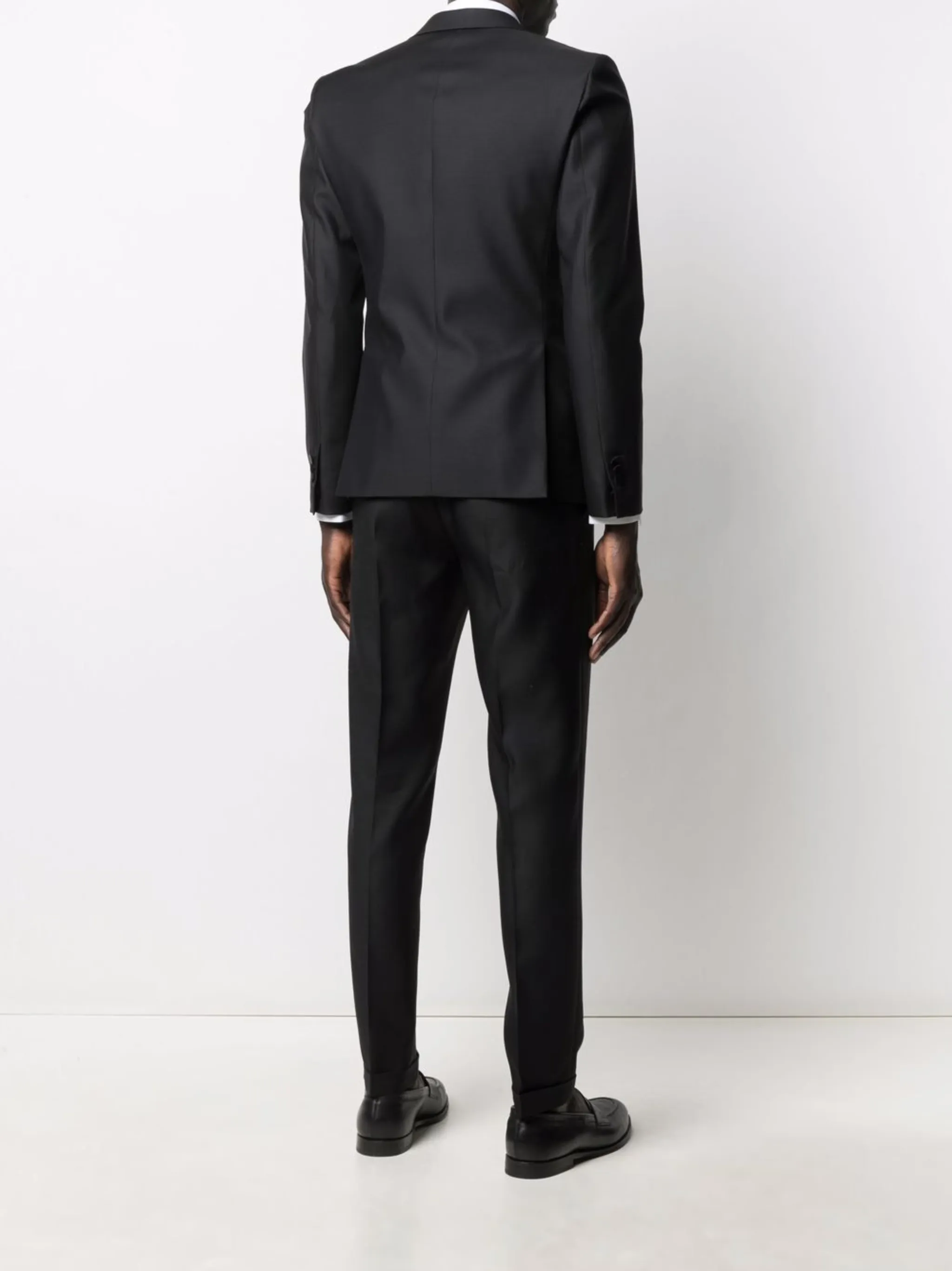 Костюм с однобортным пиджаком и кристаллами Dsquared2, черный — фото 4