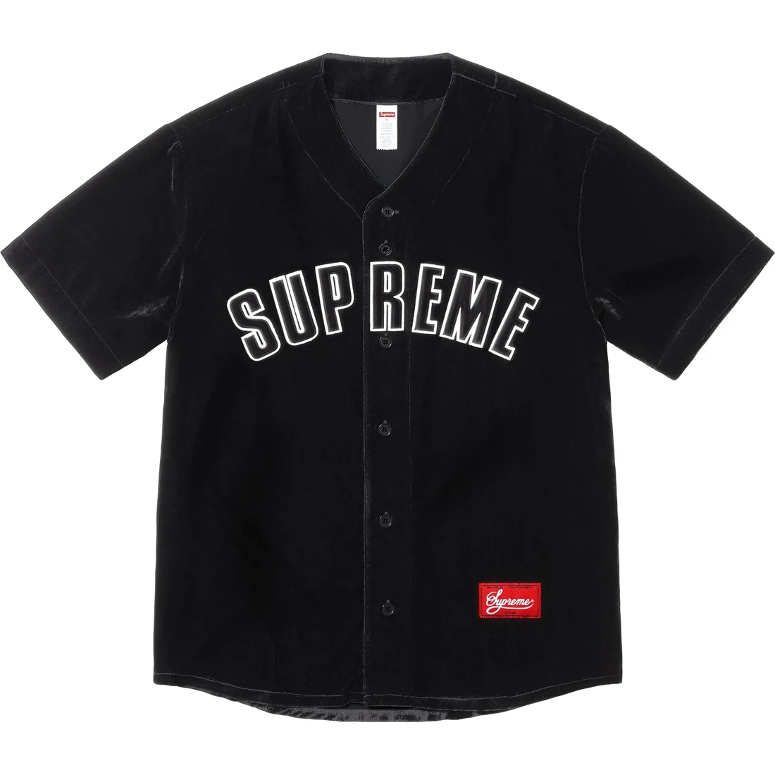 

Supreme Бейсбольная джерси из вельвета, Black