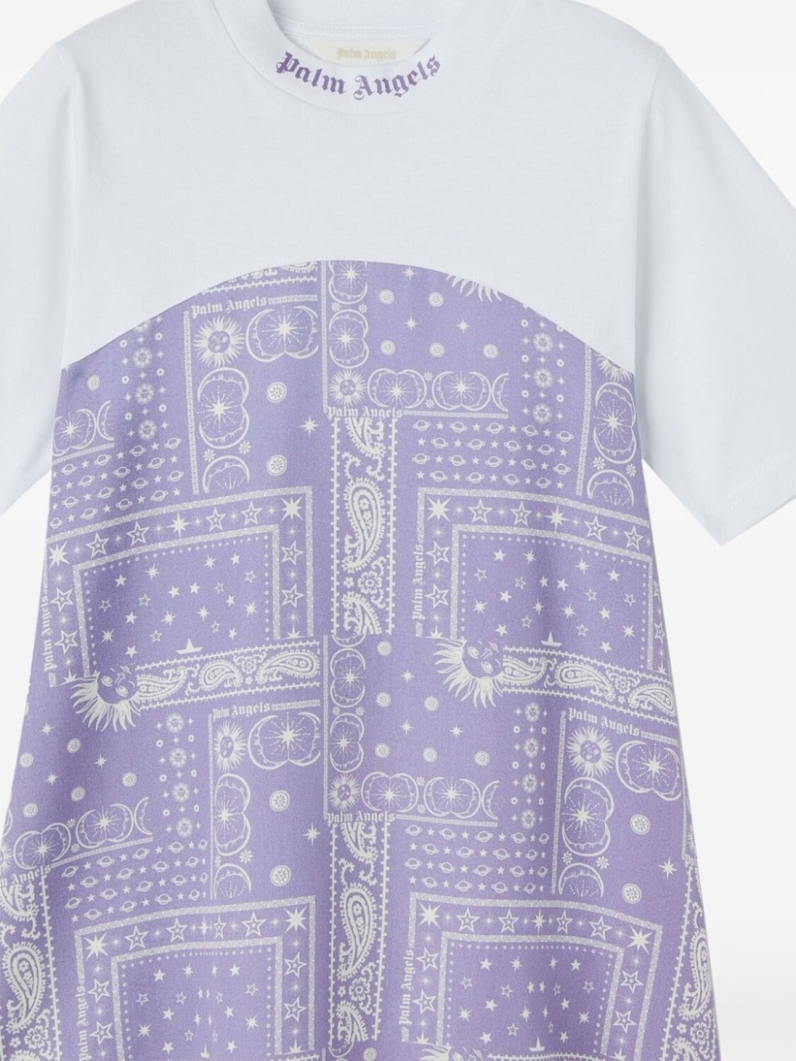 Palm Angels Kids платье-футболка Astro Paisley, фиолетовый — фото 3
