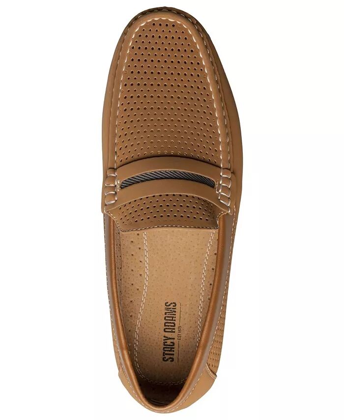 Мужские мокасины Corby Toe Saddle Slip-on Loafer Stacy Adams, коричневый/бежевый — фото 4