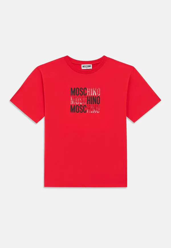 Футболка унисекс с принтом Moschino, Poppy Red