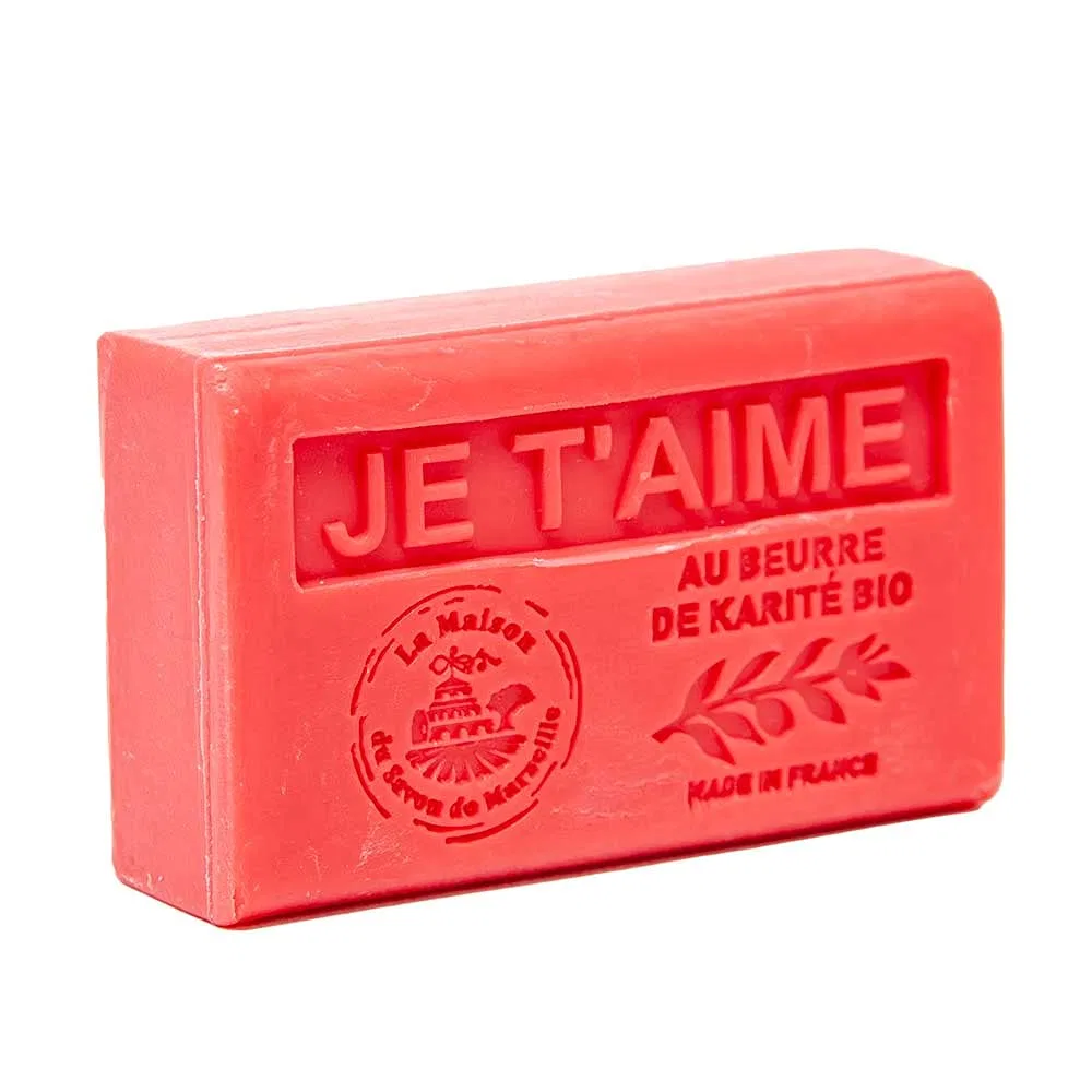 Набор французского мыла Savon de Marseille с органическим маслом ши, аромат Je t'aime, 3 x 125 г La Maison Du Savon — фото 2
