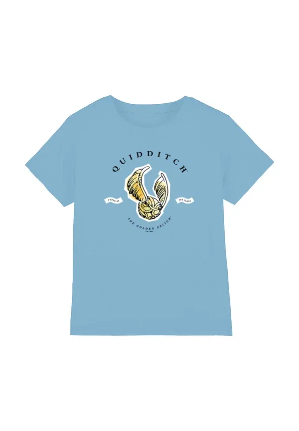 Футболка Harry Potter Golden Snitch I Open at the Close Print T-Shirt Cotton Soul, светло-голубой
