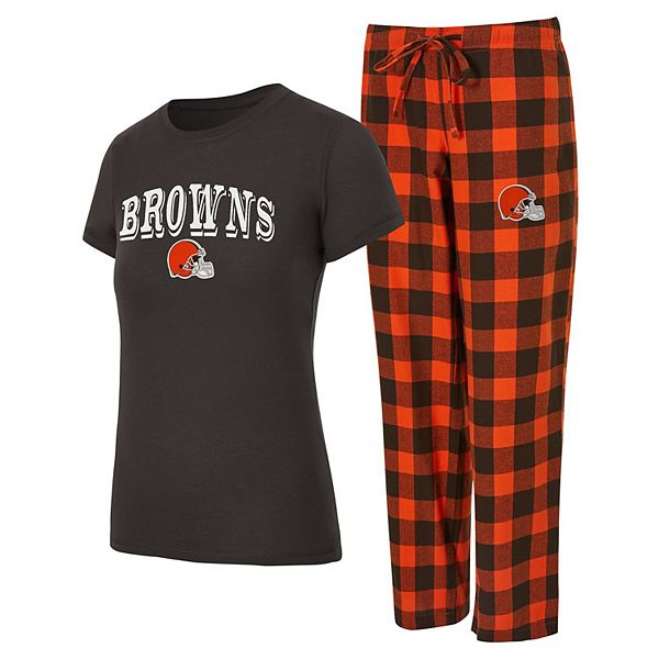

Женский комплект пижамы flannel avondale cleveland browns в спортивном коричнево-оранжевом цвете Unbranded