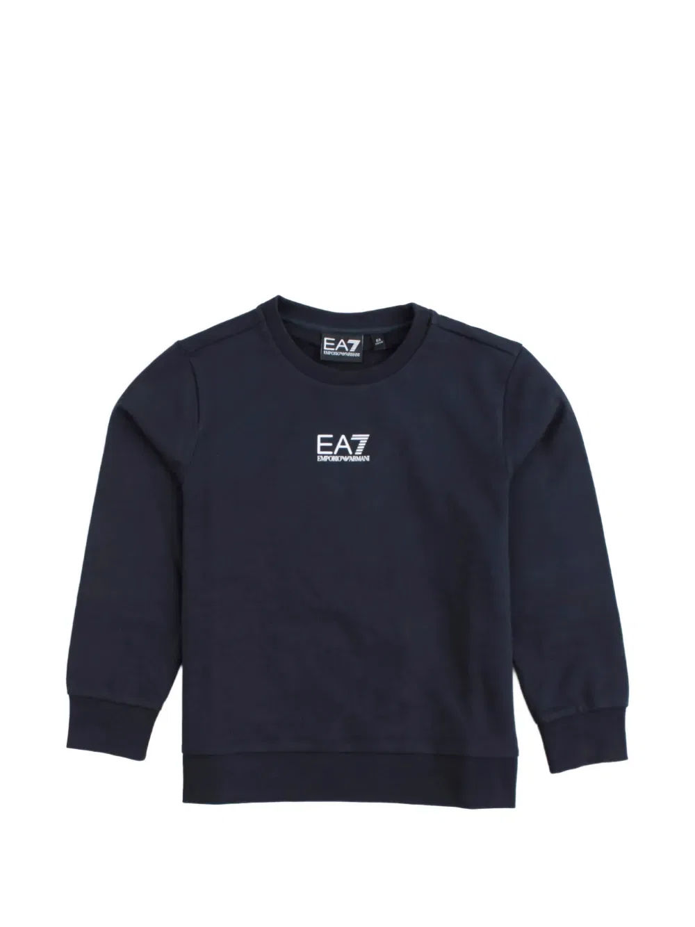 Хлопковый свитер с логотипом Ea7 Emporio Armani, синий