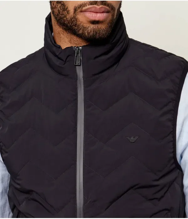 Пуховая куртка без рукавов regular fit Emporio Armani, черный — фото 4
