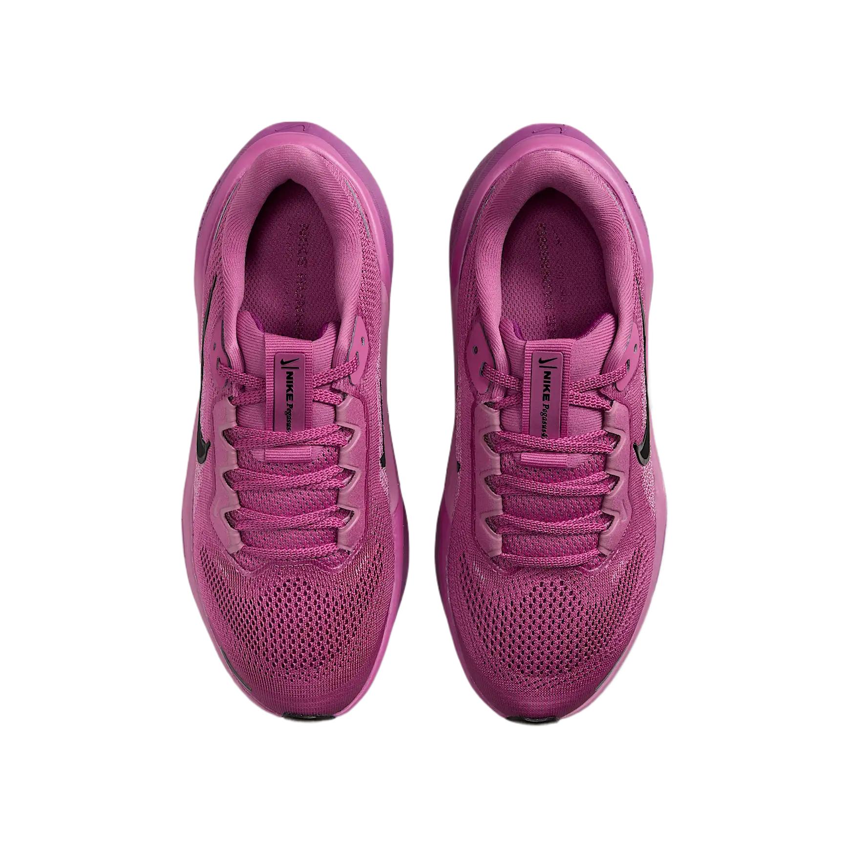Nike Pegasus 41 нескользящие, устойчивые к истиранию, дышащие низкие детские беговые кроссовки fuchsia/rose red/black kids' — фото 3