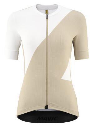 

Женская футболка с коротким рукавом Mavic Aksium Graphic White/Beige