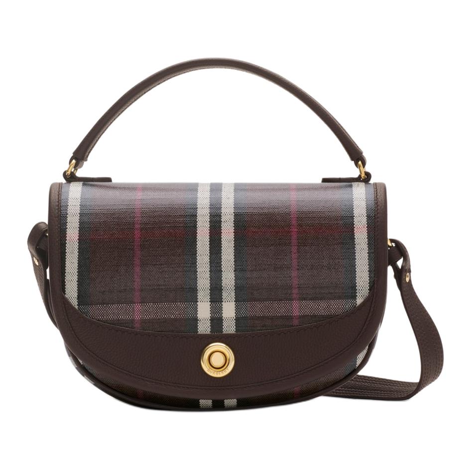 

Burberry Хлопковая женская сумка через плечо персикового цвета