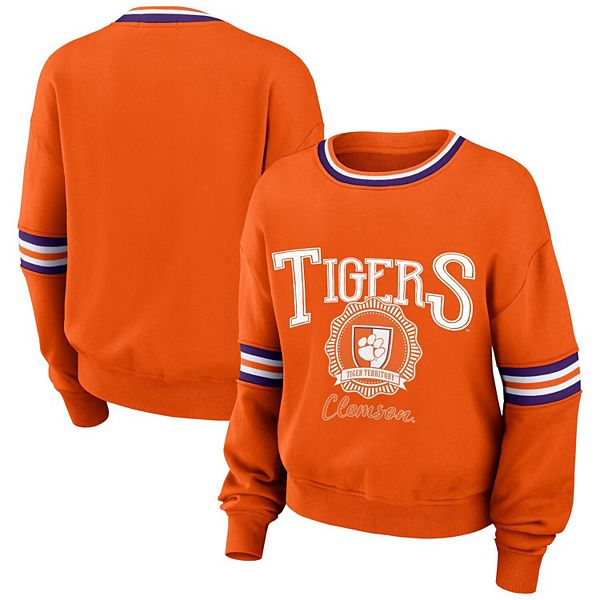 

Женский оранжевый свитшот Clemson Tigers Vintage Wear By Erin Andrews