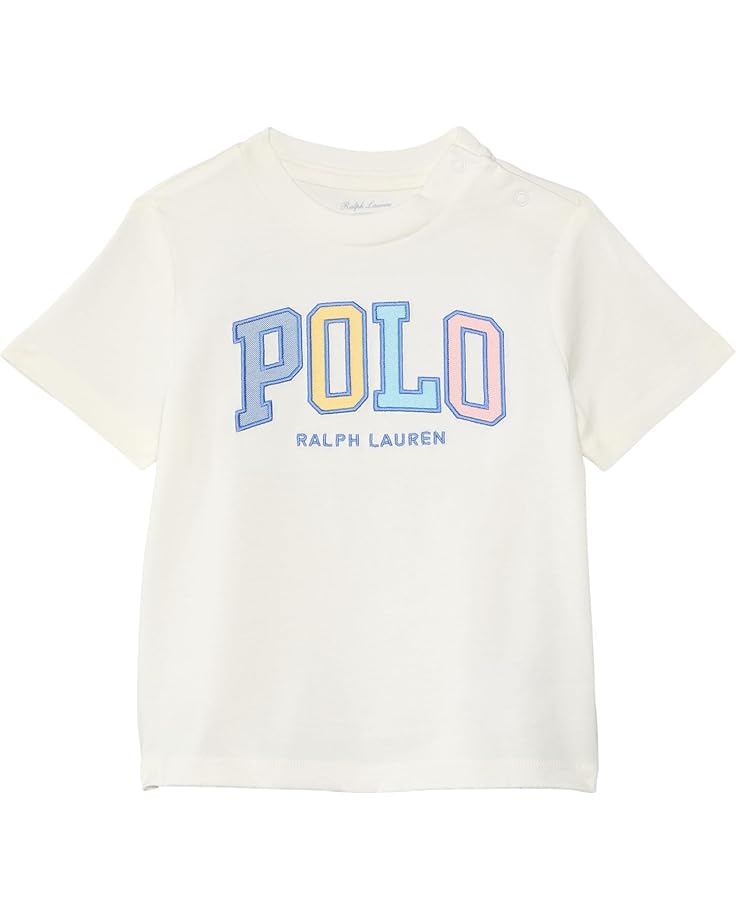 

Футболка Polo Ralph Lauren Kids Logo Cotton Jersey Tee, цвет Paper White
