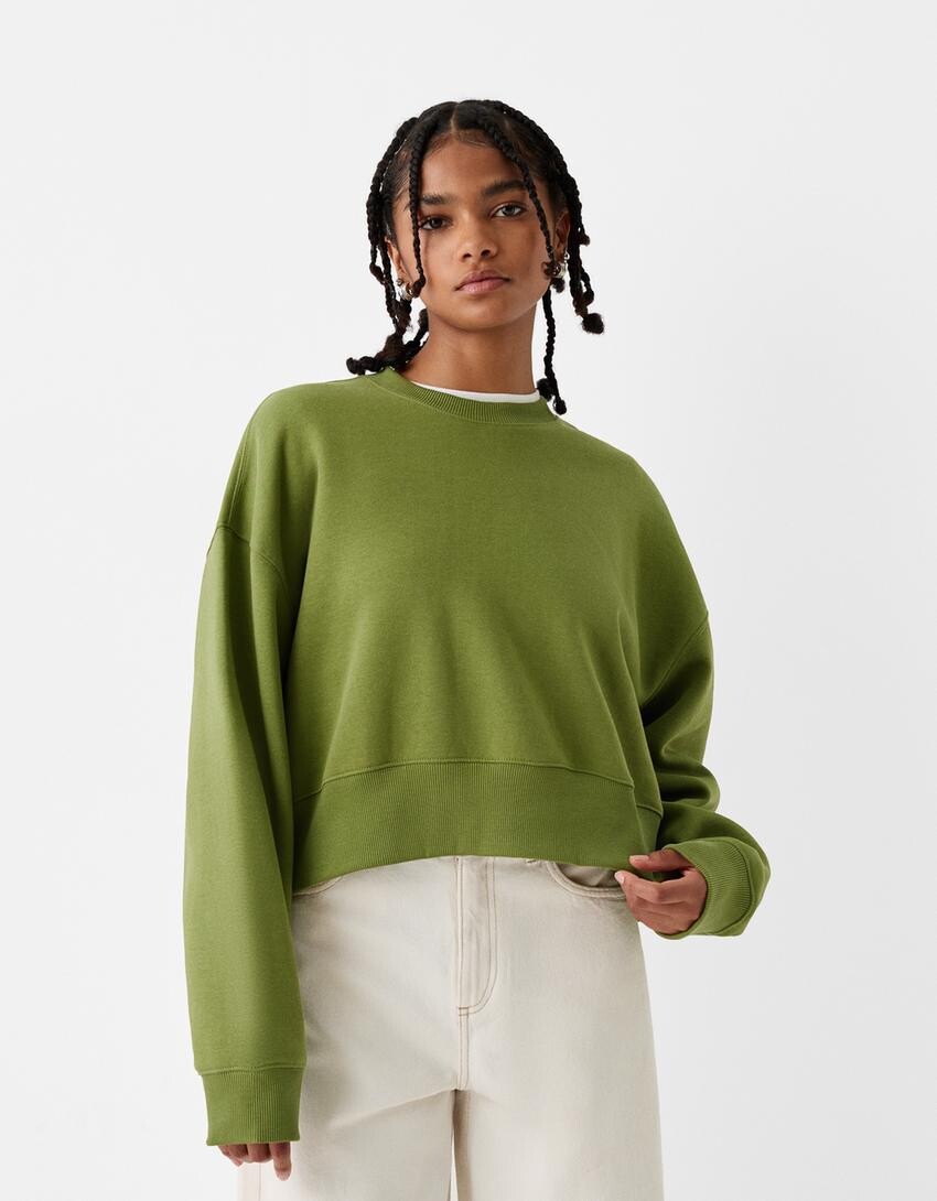 

Базовая толстовка Bershka, зеленый