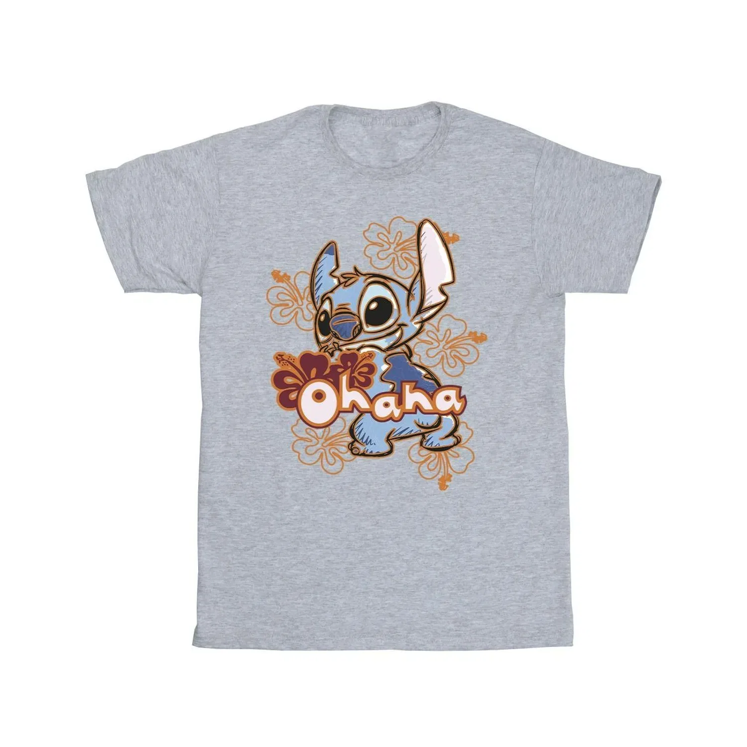 Футболка с принтом Lilo & Stitch Disney, серый — фото 2