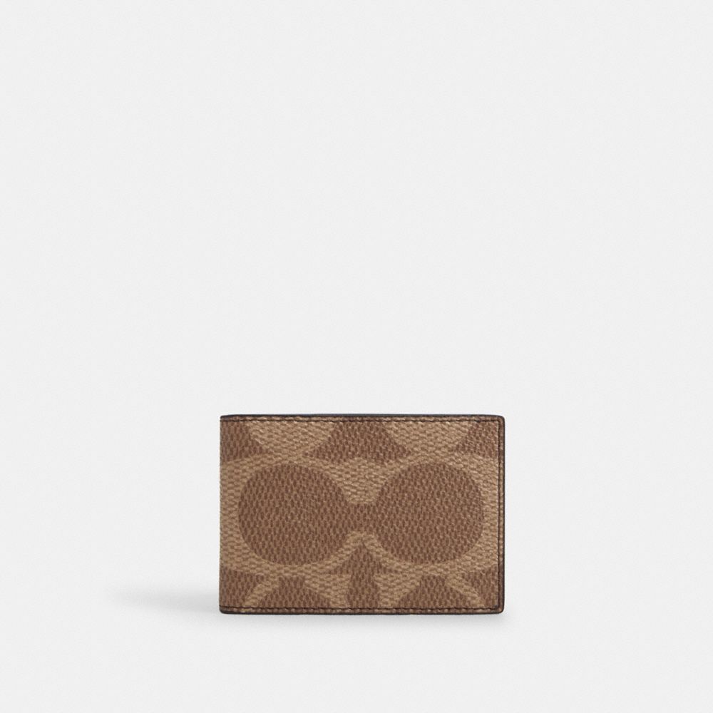 

Кошелек Coach Compact Billfold Wallet, цвет Sand/Tan