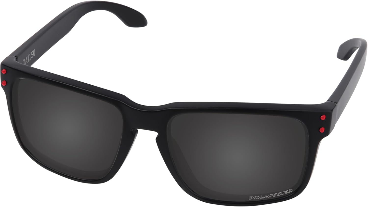 

Квадратные поляризованные солнцезащитные очки для мужчин и женщин, для активного отдыха, вождения, езды на велосипеде, с линзами, защищающими от УФ-излучения UV400 LenzReborn, Black Frame Red Rivet Dark Black Lens