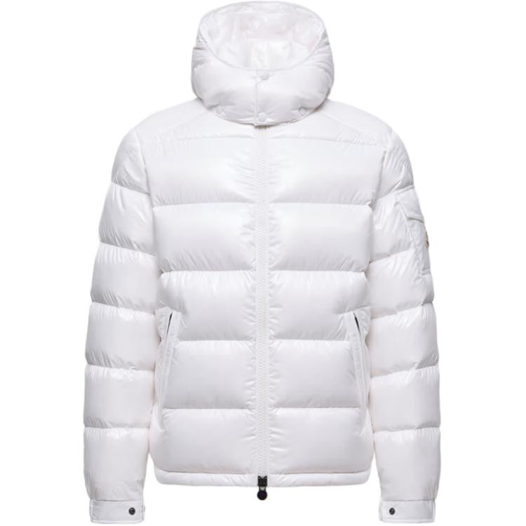 

Moncler Куртка мужская утепленная с капюшоном короткая белая, White