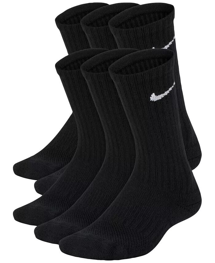 

Мягкие носки для больших детей, 6 пар Nike, черный