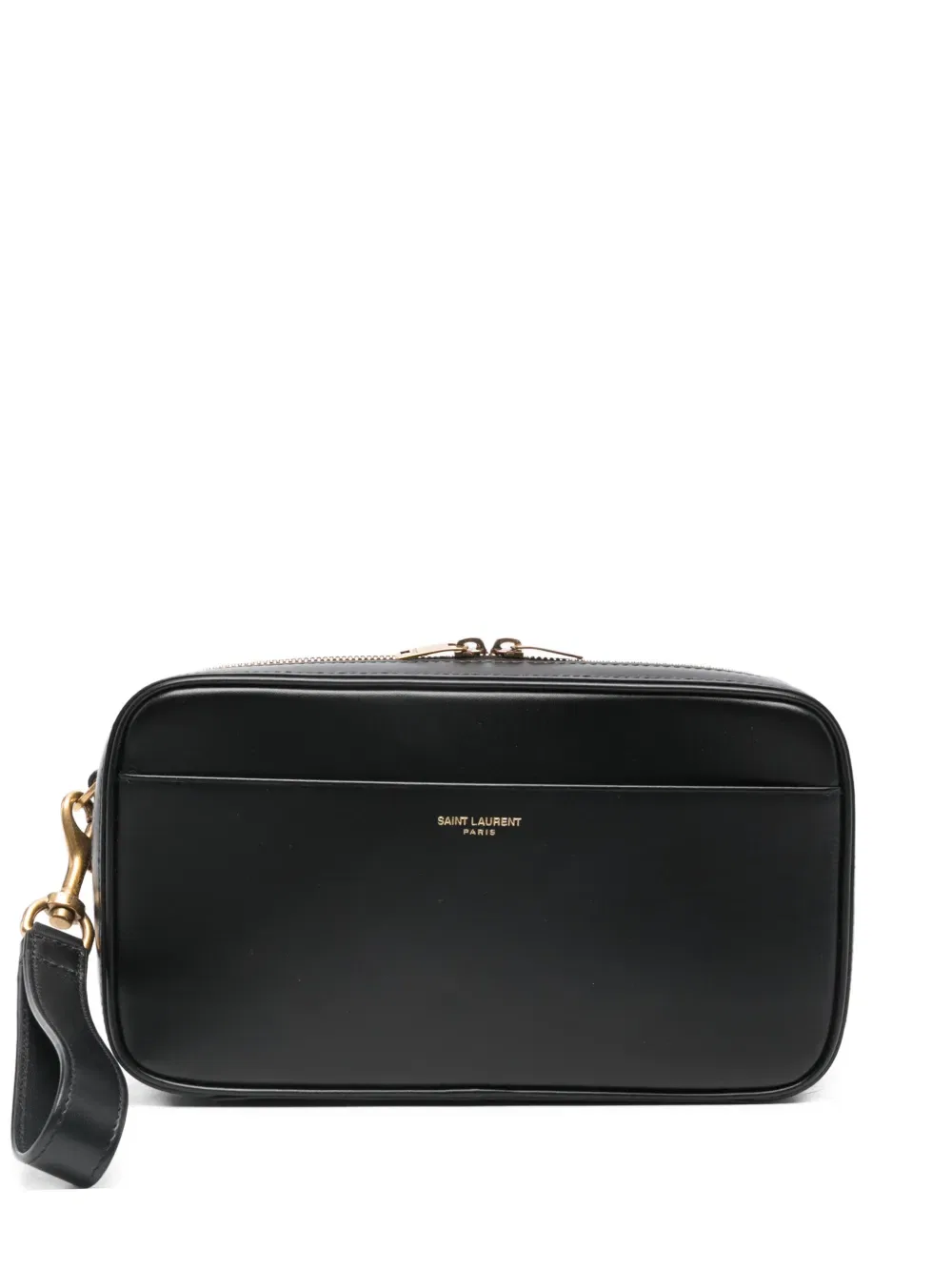 Косметичка на молнии с запястьем Saint Laurent, черный
