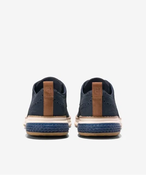 Мужские кожаные оксфорды COLE HAAN OriginalGrand Energy Weave тёмно-синие — фото 4