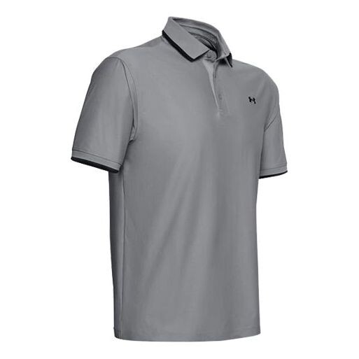 

Рубашка поло playoff pique polo shirt 'steel grey' Under Armour, серый