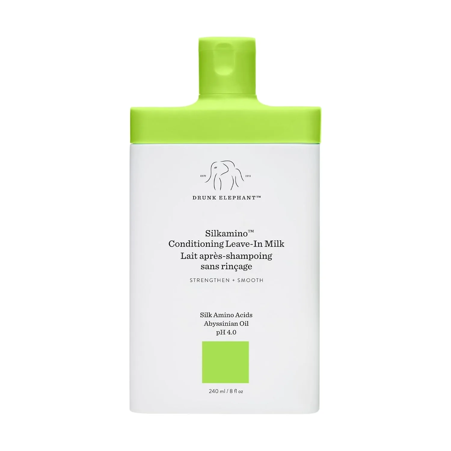 Drunk Elephant Silkamino кондиционер несмываемый молочко 240 мл - Silk Amino Acids, Clean Clinical, без жестокости, тестировано дерматологами, без эфирных масел, силиконов и SLS