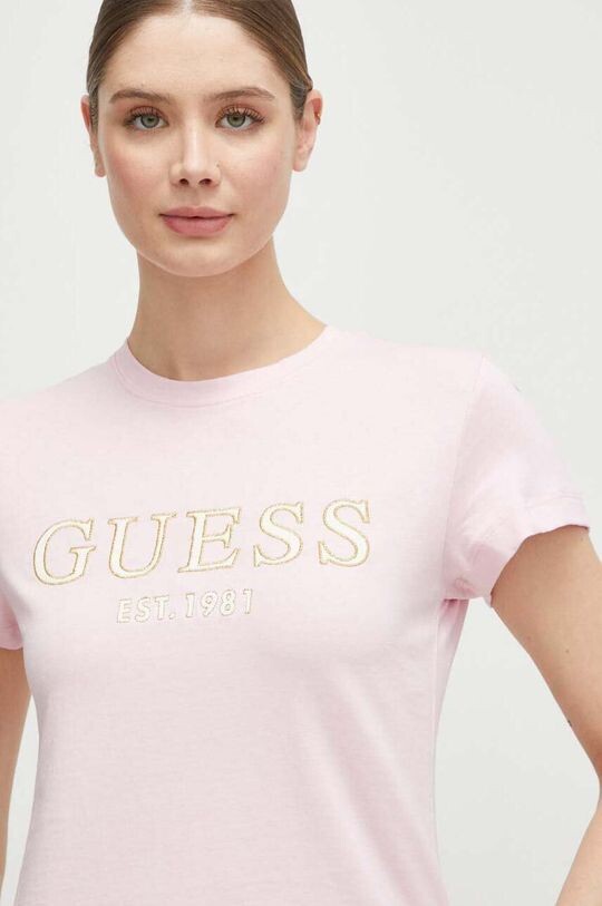 

Футболка NYRA из хлопка Guess, розовый