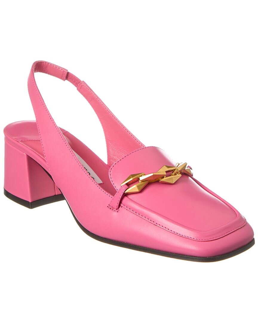 

Кожаные туфли Jimmy Choo Diamond Tilda 45 с ремешком на пятке, розовый