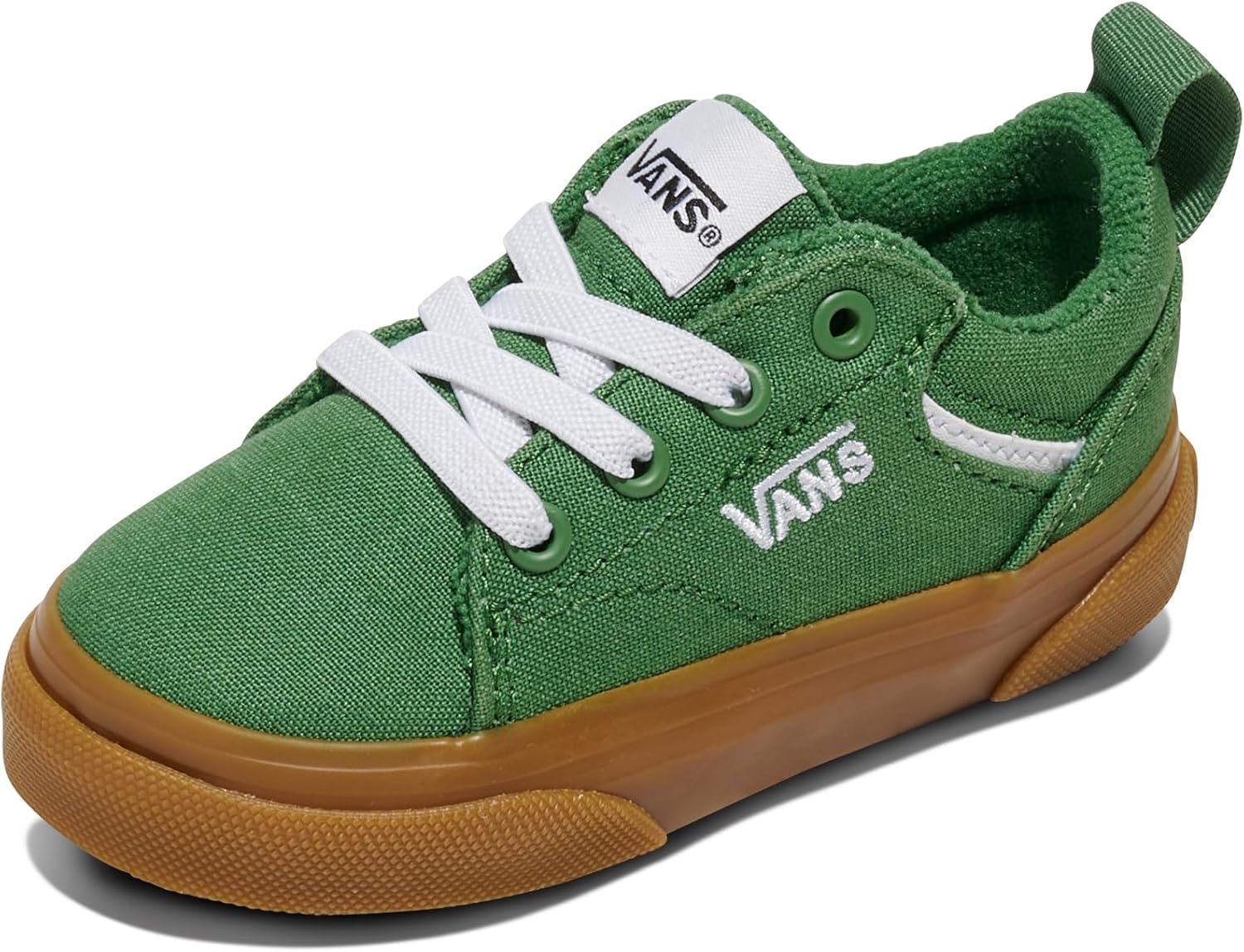 

Vans Unisex-Child Seldan Slip-on Shoe | Детские ретро-кроссовки для мальчиков и девочек, Gum Fairway