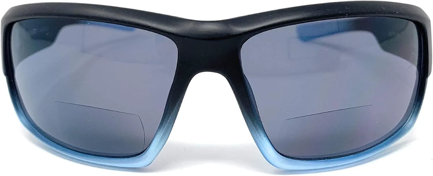 

Солнцезащитные очки Tucson Unisex с бифокальными линзами для чтения, спортивные и обтекаемые, для мужчин и женщин Incredible Bargains, Matte Black With Blue