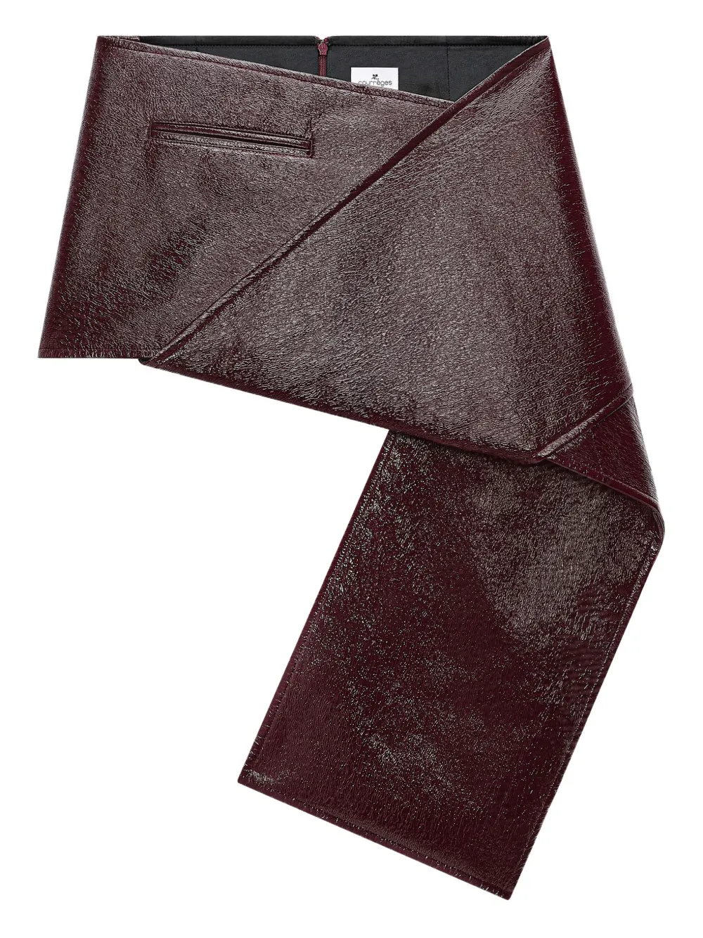 

Юбка мини асимметричного кроя Courrèges, красный