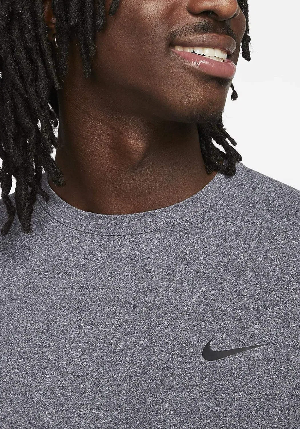 Футболка Nike Dri-FIT UV Hyverse, Smoke Grey/Htr/Black — фото 3