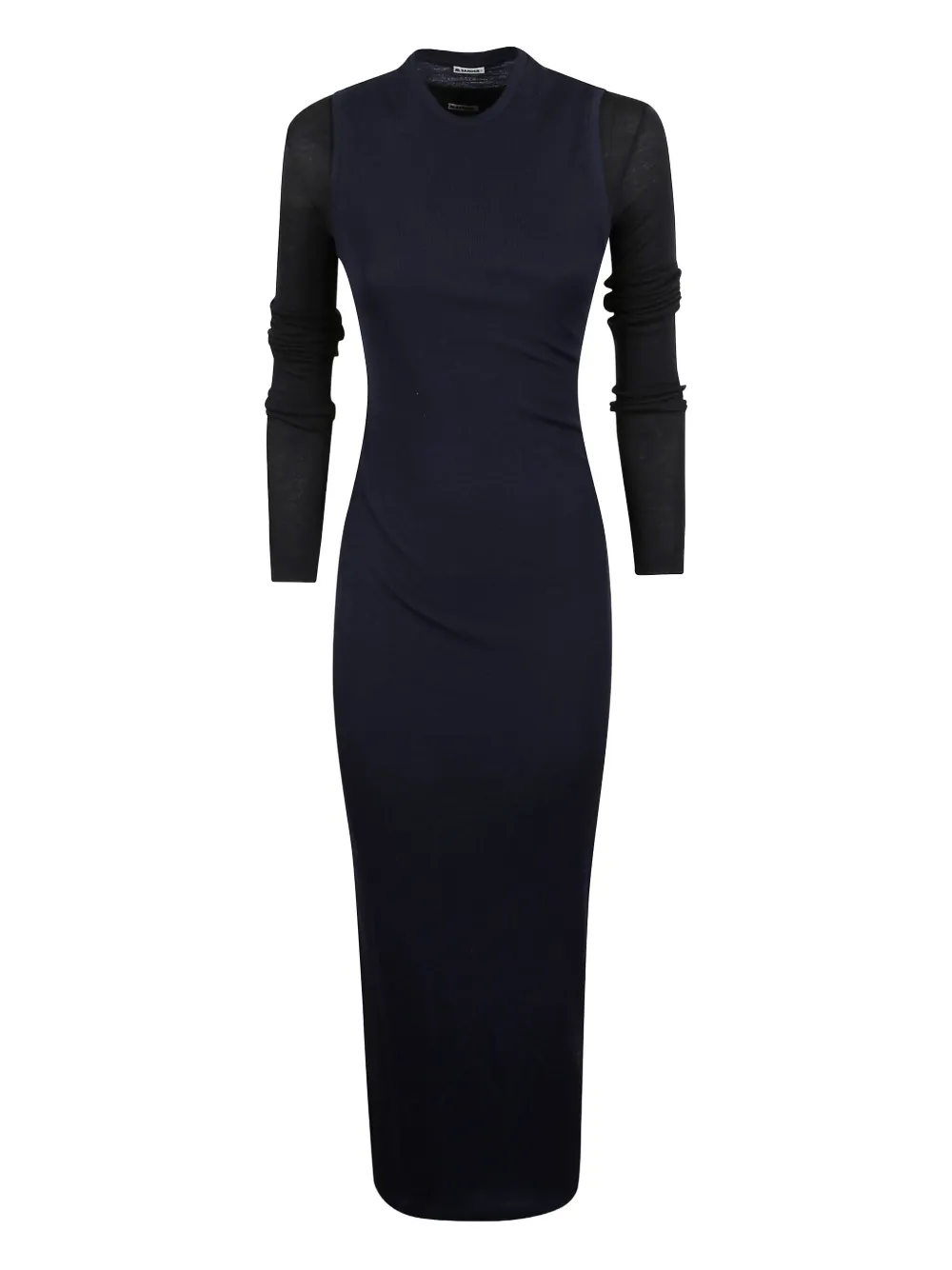 

Макси-платье с длинными рукавами Jil Sander, синий