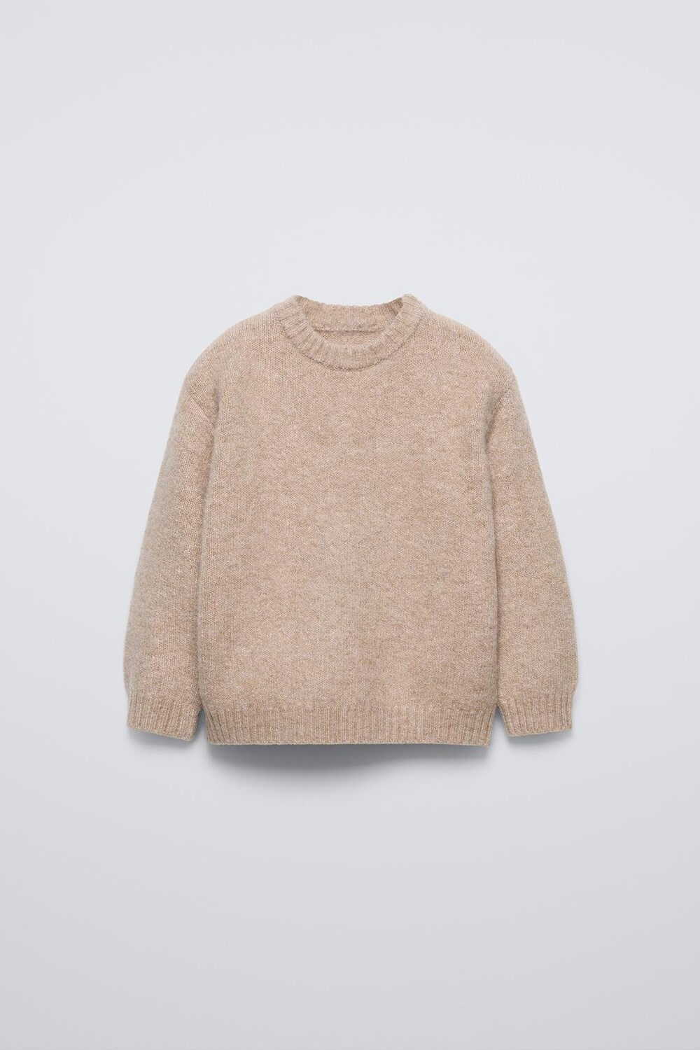 

Свитер однотяжной вязки ZARA, светлый кэмел