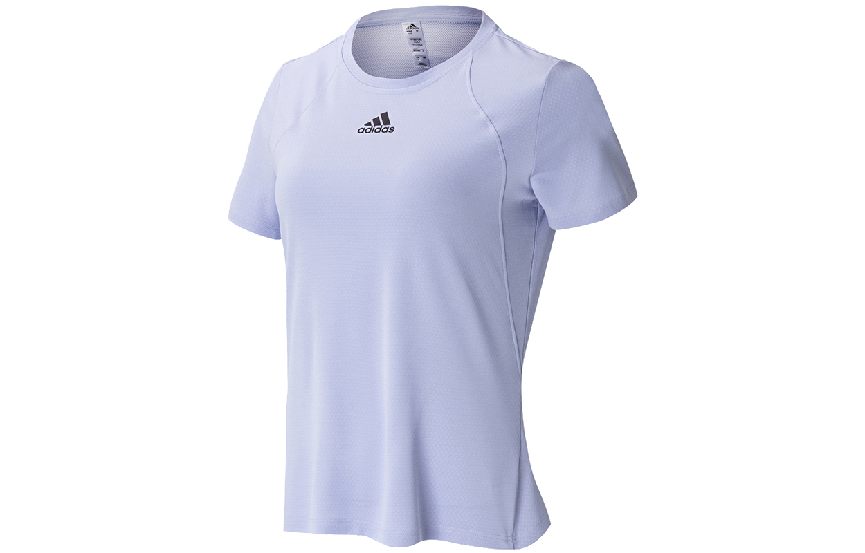 Футболка с втачными рукавами женская светло-лавандовая Adidas — фото 2