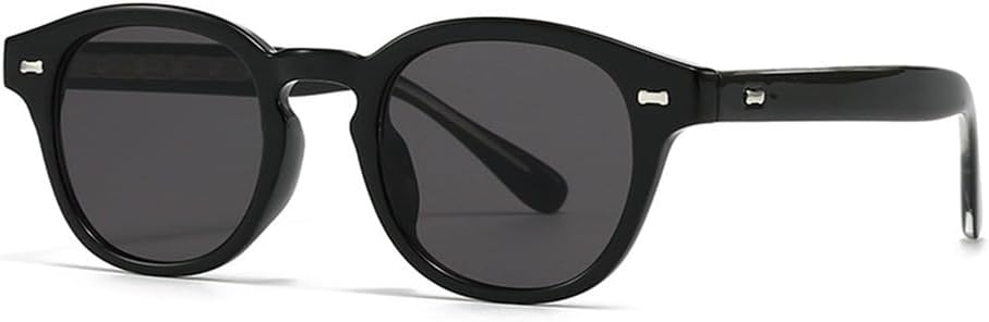 

Женские солнцезащитные очки с круглыми линзами в стиле панк с заклепками, защита от ультрафиолета UV400, для занятий спортом на открытом воздухе, бега и путешествий UYPTK, C1 Black Black