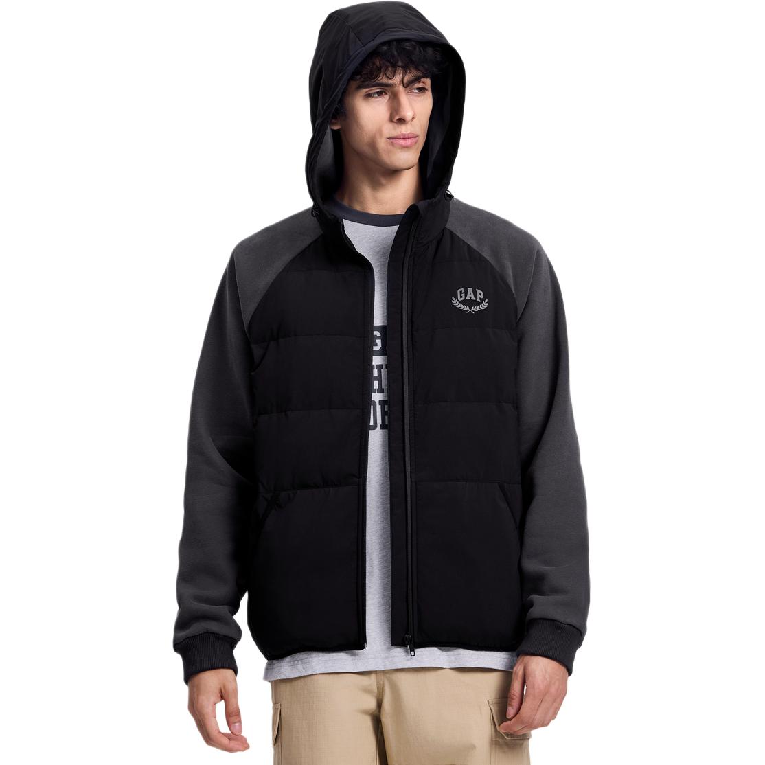 

GAP Куртка с воротником стойкой и капюшоном, Black