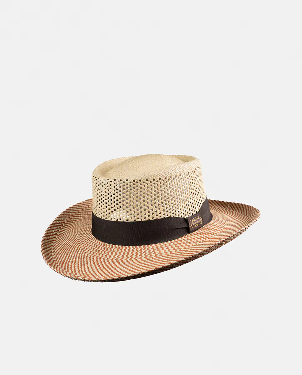 

Ручная шляпа из токильской соломки, изготовленная в Эквадоре Panamania Hats, белый