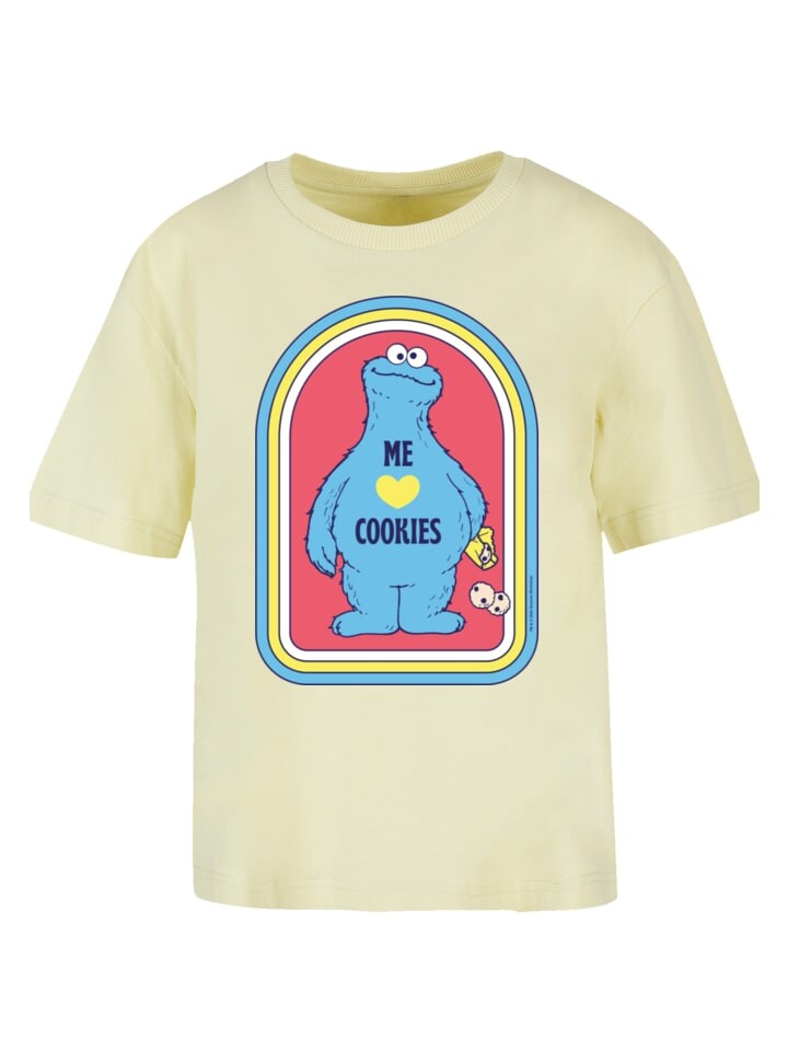 

Футболка F4NT4STIC Ladies Everyday Tee Sesamstraße Cookie Monster Me, цвет softyellow