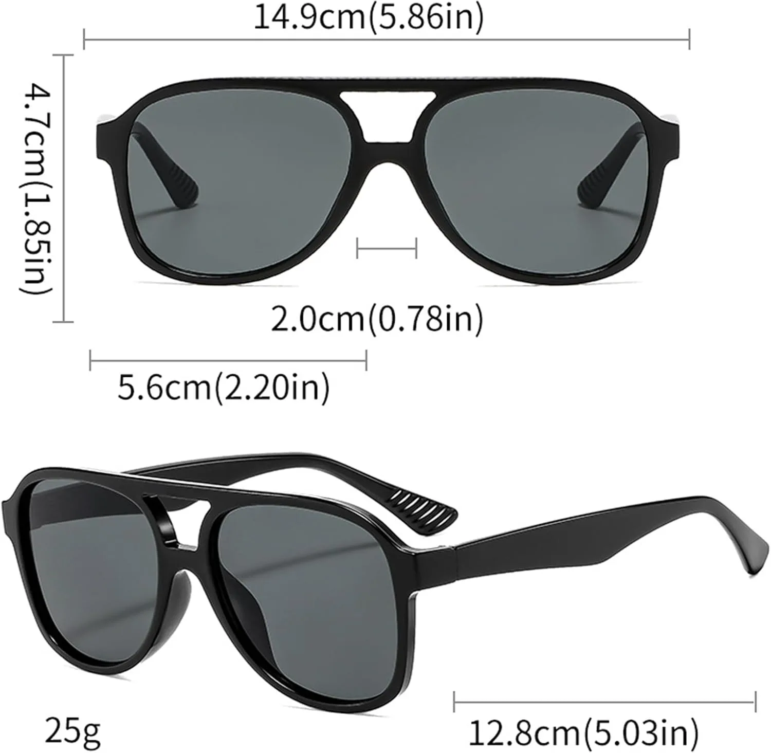 

Солнцезащитные очки Willochra Retro Oversized Double Bridges Pilot для женщин, модные панк-очки для мужчин, цвет шампанского, защита от ультрафиолета UV400, C9