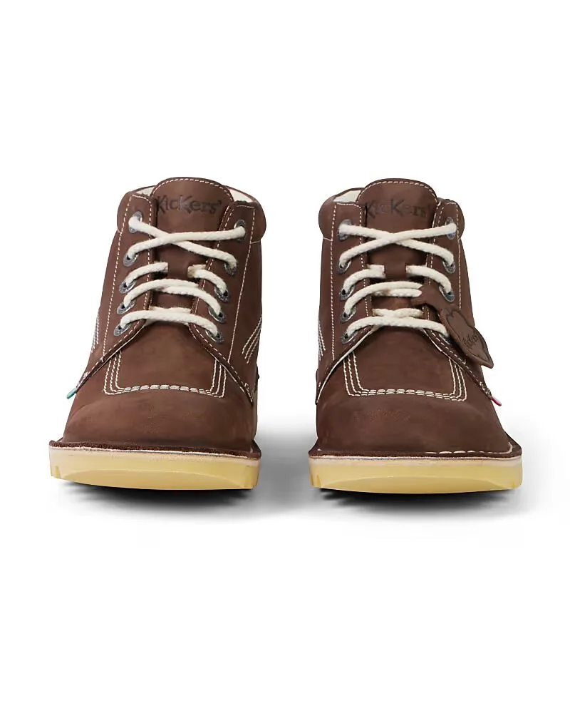 Высокие ботинки Kickers Kick коричневого цвета — фото 3