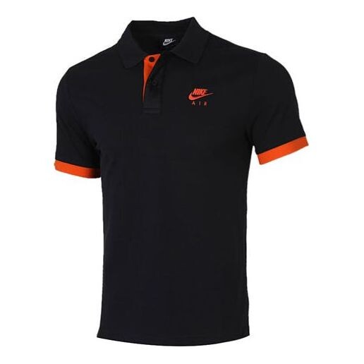 

Футболка sportswear lapel short sleeve polo shirt black Nike, черный