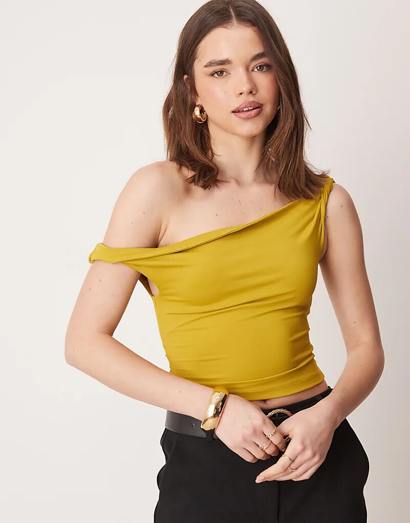 

Топ с закрученными бретелями в оливковом цвете ASOS DESIGN