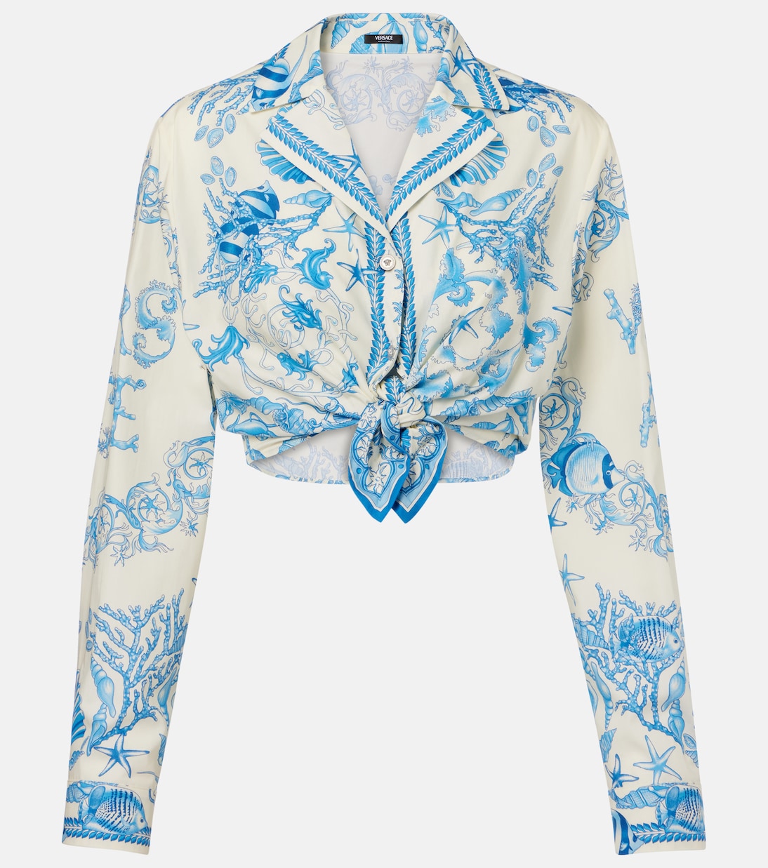 

Кроп-топ Underwater Barocco Versace, Eggshell+Bright DV Blue