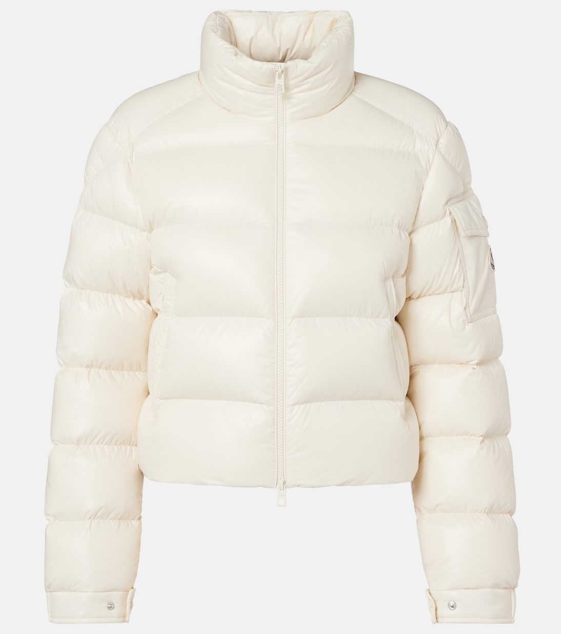 

Пуховик Petra из нейлонового лака Moncler, белый