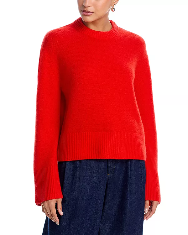 

Эксклюзивный свитер с круглым вырезом из 100% кашемира цвета аквамарин. Aqua, оранжевый